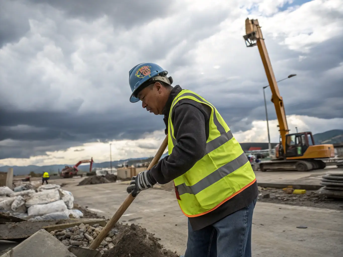 An image depicting the removal of construction debris from a construction site, highlighting the efficiency and safety of San Diego Junk Removal's team.